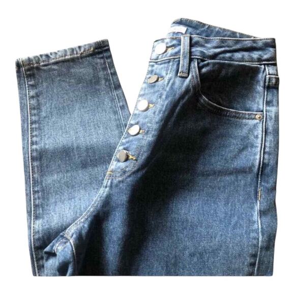 WeWoreWhat NWT The Danielle High Rise Straight Jean in Spring St Hole, 25 - Picture 6 of 16